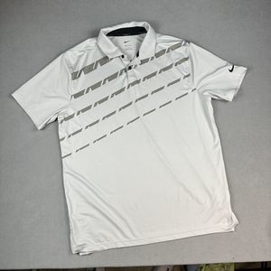 Nike Golf Polo Shirt Mens Large Dri-Fit Vapor Graphic Performance Vented Collar